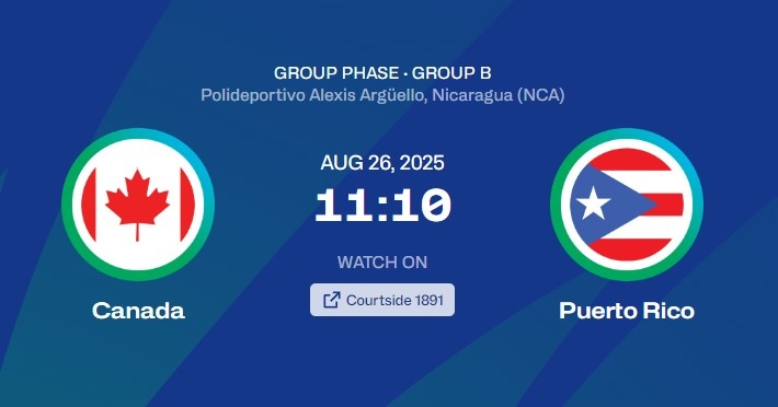 乔治+米勒VS老六！小组赛最后一轮加拿大和波多黎各正面对决争第1